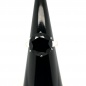 Preview: Schwarzer Spinell Silberring - Gr. 16