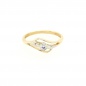 Preview: Bicolor Zirkonia Goldring - 333GG/ WG - Gr. 16,6