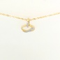 Preview: Goldhalskette mit Diamantanhänger - 375 GG
