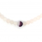 Preview: Rosenquarz Achat Collier, Halskette ca. 44 cm. lang