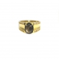 Preview: Schwarzer Sternsaphir Silber Ring - Gr. 17