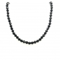 Preview: Schwarze Spinell Collier Halskette Facettiert