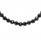 Preview: Schwarze Spinell Collier Halskette Facettiert