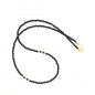 Preview: Schwarze Spinell Halskette, Collier ca. 42 cm. Silber vergoldet