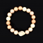 Preview: Muschelkernperlen mit Perlmutt Armband flexibel