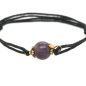 Preview: Amethyst Baumwollkordel Armband verstellbar