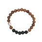 Preview: Buddha Holz- Lava flexibles Armband