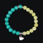 Preview: Jade flexibles Armband mit Herz