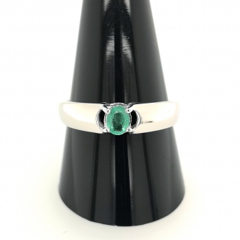 Preview: Smaragd Silberring - Gr. 20