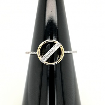Diamant Goldring - 375 GG - Gr. 17,2