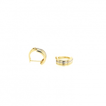 Bicolor Gold Ohrringe - 333 GG / WG