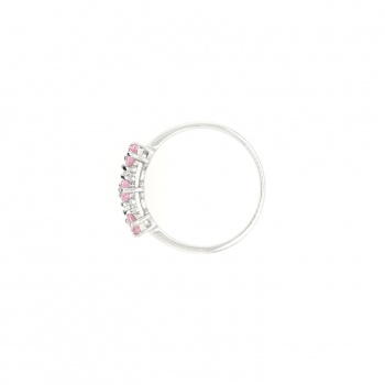 Preview: Pinkfarbener Saphir Silberring- Gr.17