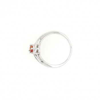 Preview: Oranger Saphir Silberring - Gr. 17