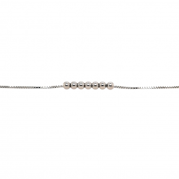 Silber Halskette mit Silber Kugeln