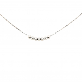 Silber Halskette mit Silber Kugeln