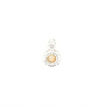 Opal Silber Anhänger Blume