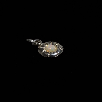 Opal Silber Anhänger Blume