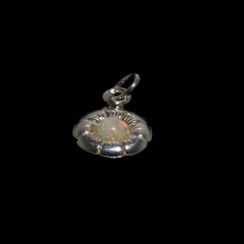 Opal Silber Anhänger Blume