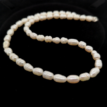 Preview: Kinder Süßwasser Zuchtperlen Collier Halskette