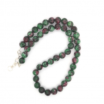 Preview: Rubin in Zoisit silber Halskette Collier