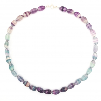 Fluorit Silber Halskette - Collier