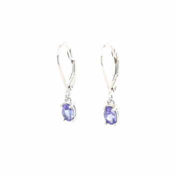 Preview: Tansanit Silber Ohrringe