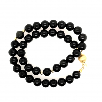 Preview: Schwarzer Obsidian Halskette Collier
