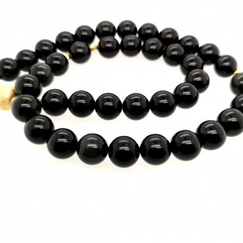 Preview: Schwarzer Obsidian Halskette Collier