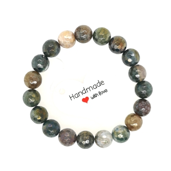 Achat Armband flexibel, facettiert und beschichtet ca.15 cm.