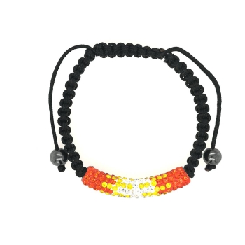 Strass orangefarbenes Armband geflochten