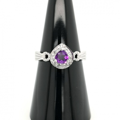 Amethyst Silberring - Gr. 17
