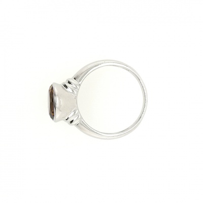 Cognac Quarz Silberring - Gr. 17