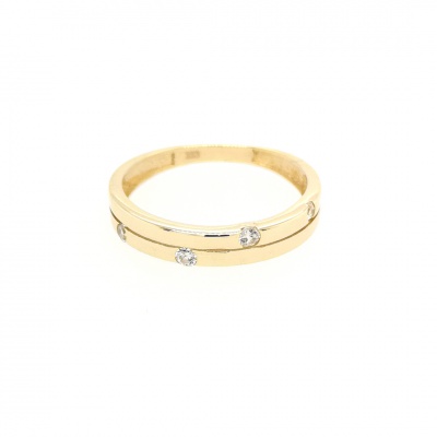 Zirkonia Goldring - 333 GG - Gr. 17