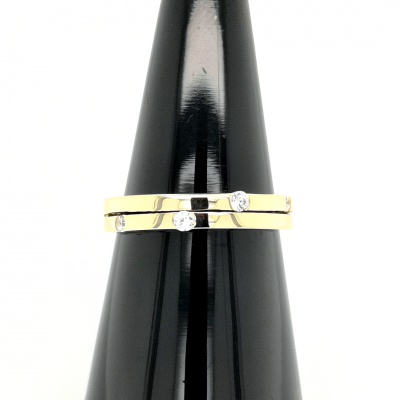 Zirkonia Goldring - 333 GG - Gr. 17