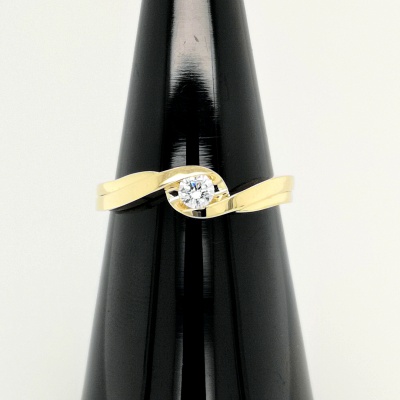 Zirkonia Goldring - 333 GG - Gr. 17