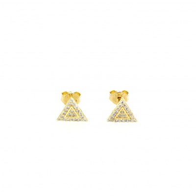 Zirkonia Gold Ohrringe - 333 GG