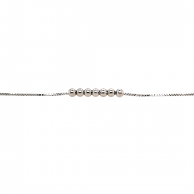 Silber Halskette mit Silber Kugeln