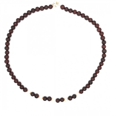 Granat Perlen Collier