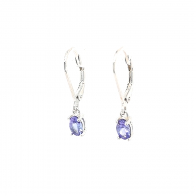 Tansanit Silber Ohrringe