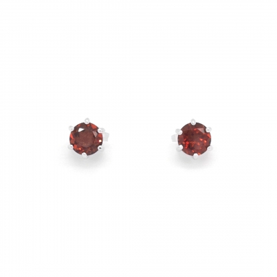 Granat Silber Ohrringe Ohrstecker