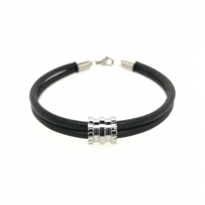 Edelstahl Lederarmband