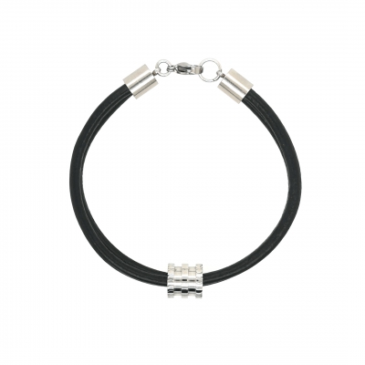 Edelstahl Lederarmband