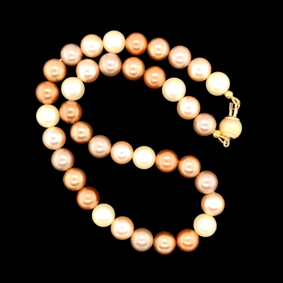 Bunte Muschelkernperlen - Collier, Halskette