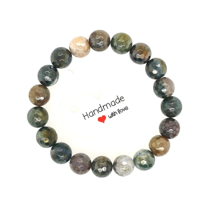 Achat Armband flexibel, facettiert und beschichtet ca.15 cm.