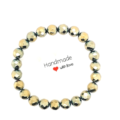 Hämatit Armband flexibl ca. 16 cm.