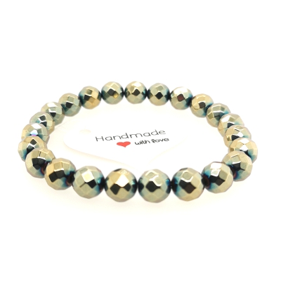 Hämatit Armband flexibl ca. 16 cm.