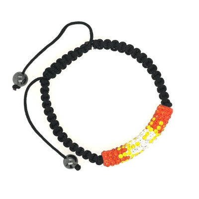 Strass orangefarbenes Armband geflochten
