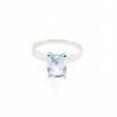 Blauer Topas Silberring - Gr. 16